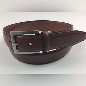 Johnston & Murphy leather belt size 44 brown 75-6796